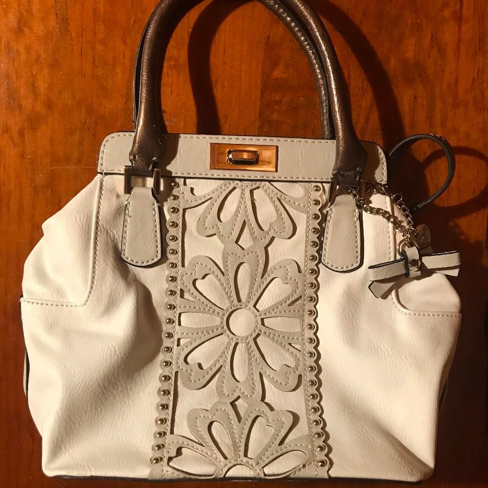 Guess April Showers Turnlock Satchel Handbag